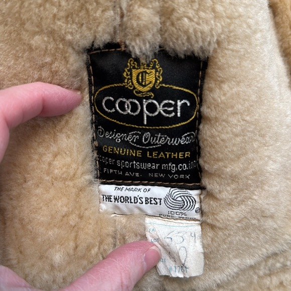 Cooper designer outerwear 100% sheepskin wool jacket size 42 - Picture 4 of 4